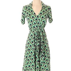 Green print Banana Republic dress
